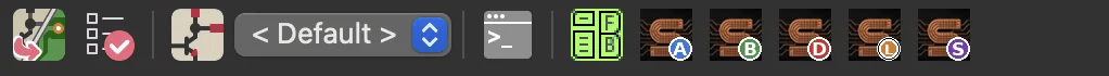 The PCB editor toolbar with the five StripForge buttons at the right: Analyze, Build strips, Run DRC, Add links to schematic and Build sheet